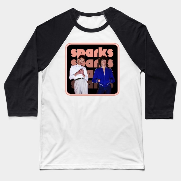 Sparks // Retro Style Pop Art Design Baseball T-Shirt by DankFutura